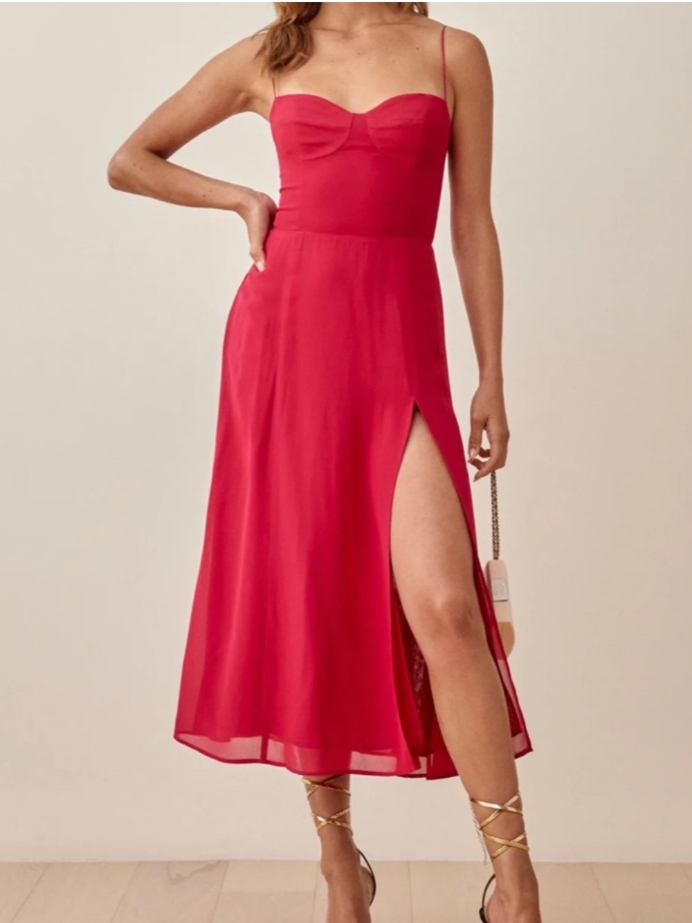 NWOT Reformation Dress in Raspberry - 6
